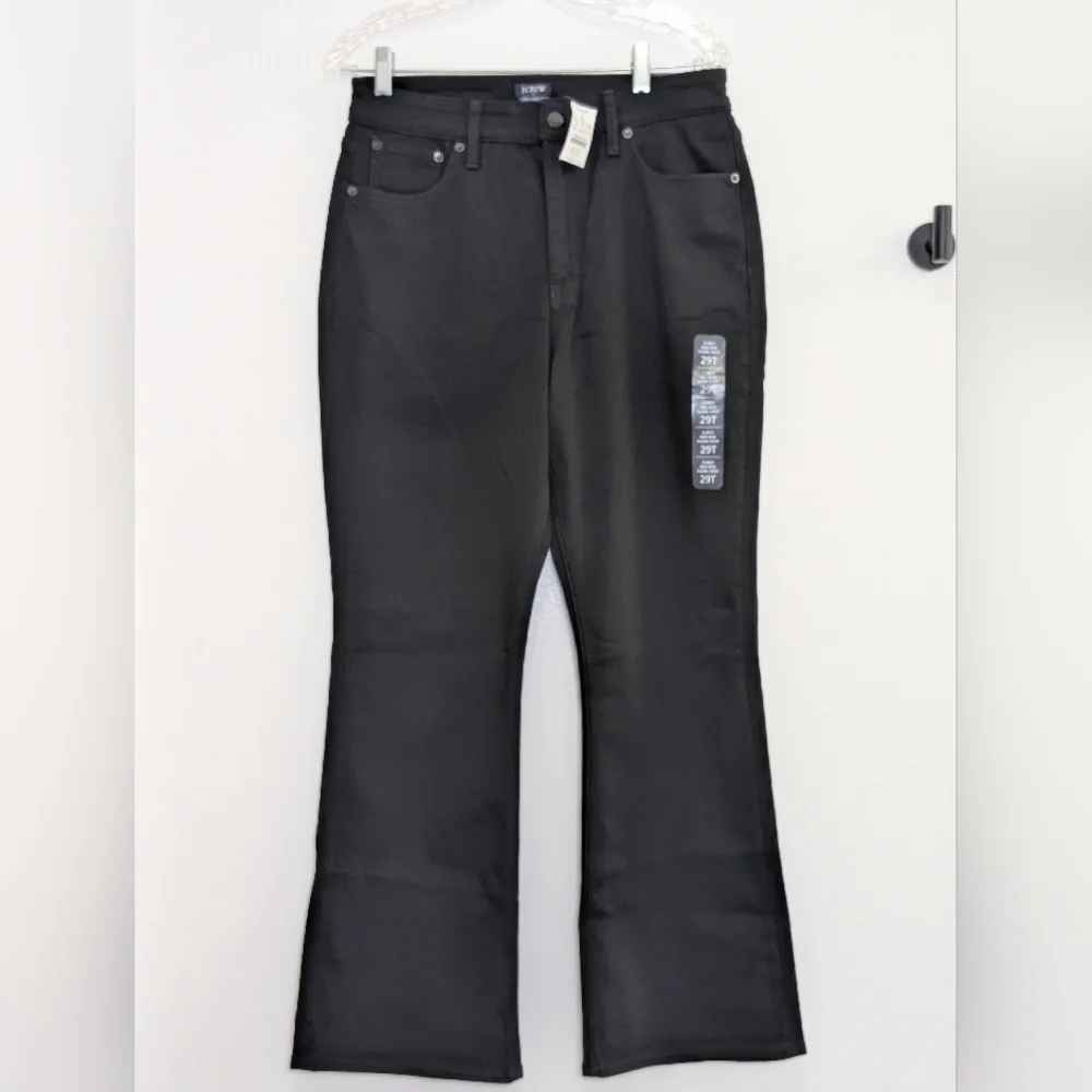 J.Crew Curvy Wide Leg Crop Jeans 29T Black Mid- Rise All-Day Stretch NWT Classic - Picture 3 of 10